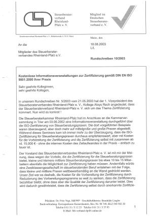 Kostenlose Informationsveranstaltung StB-RLP